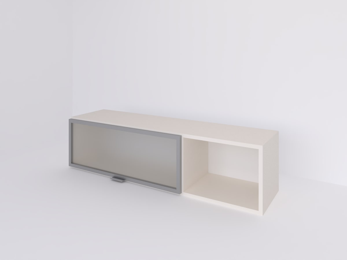 Alacena 120 x 30 ALUMINIO con hueco
