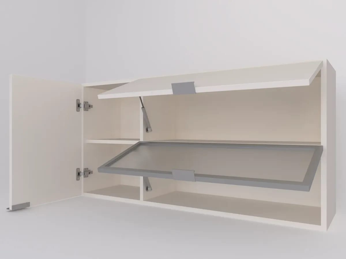 Alacena 120 x 60 vidriada con ALUMINIO