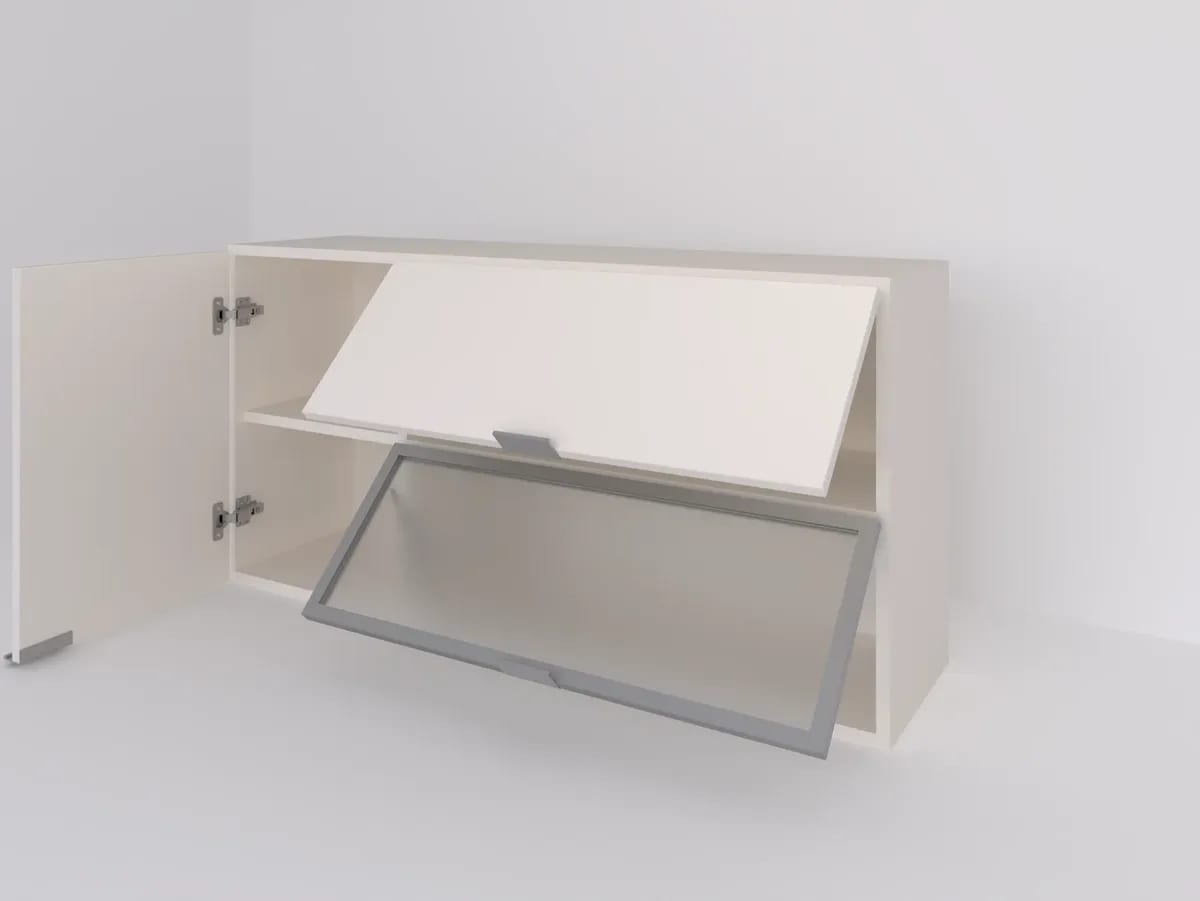 Alacena 120 x 60 vidriada con ALUMINIO