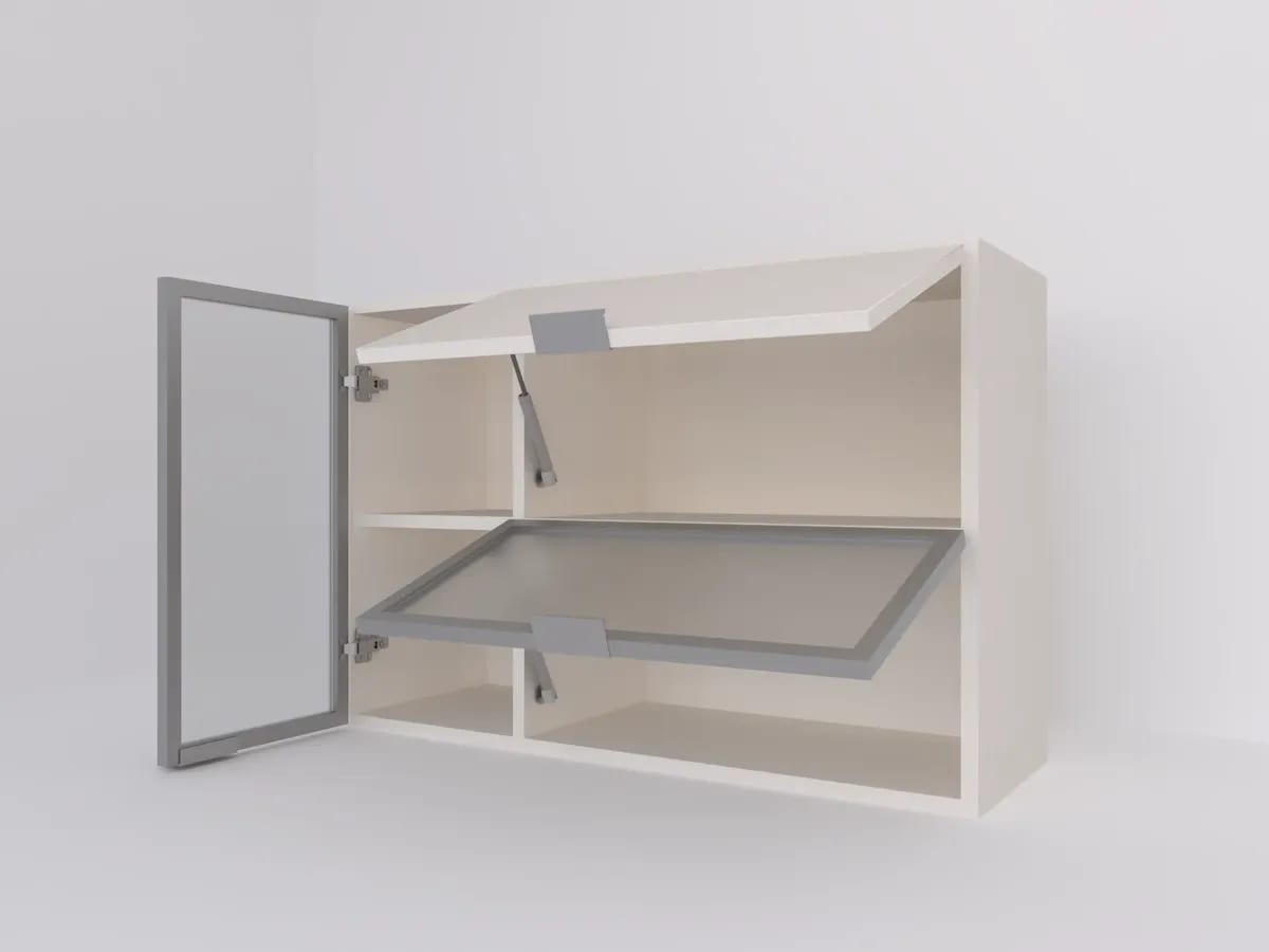 Alacena 90 x 60 doble vidrio con ALUMINIO