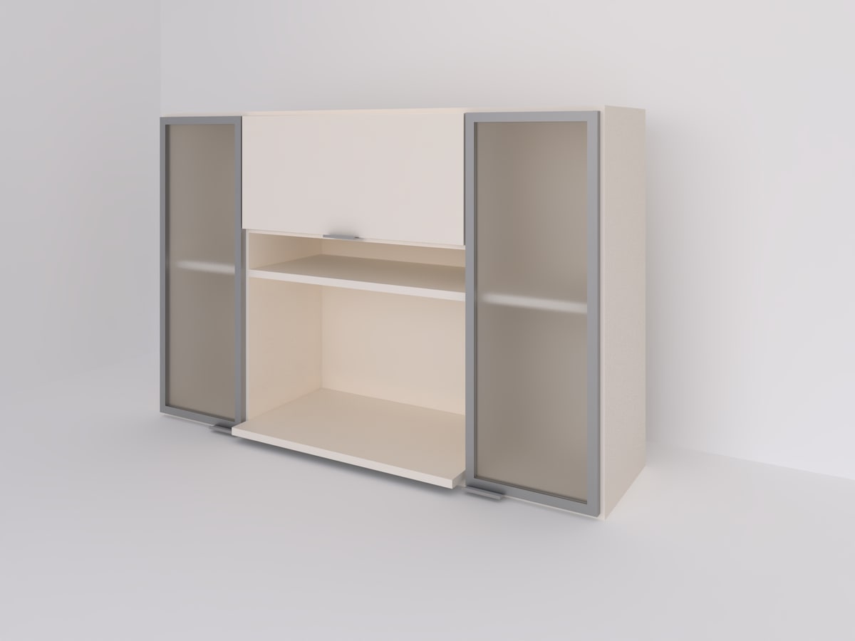 Alacena 120 x 80 vidriada con ALUMINIO