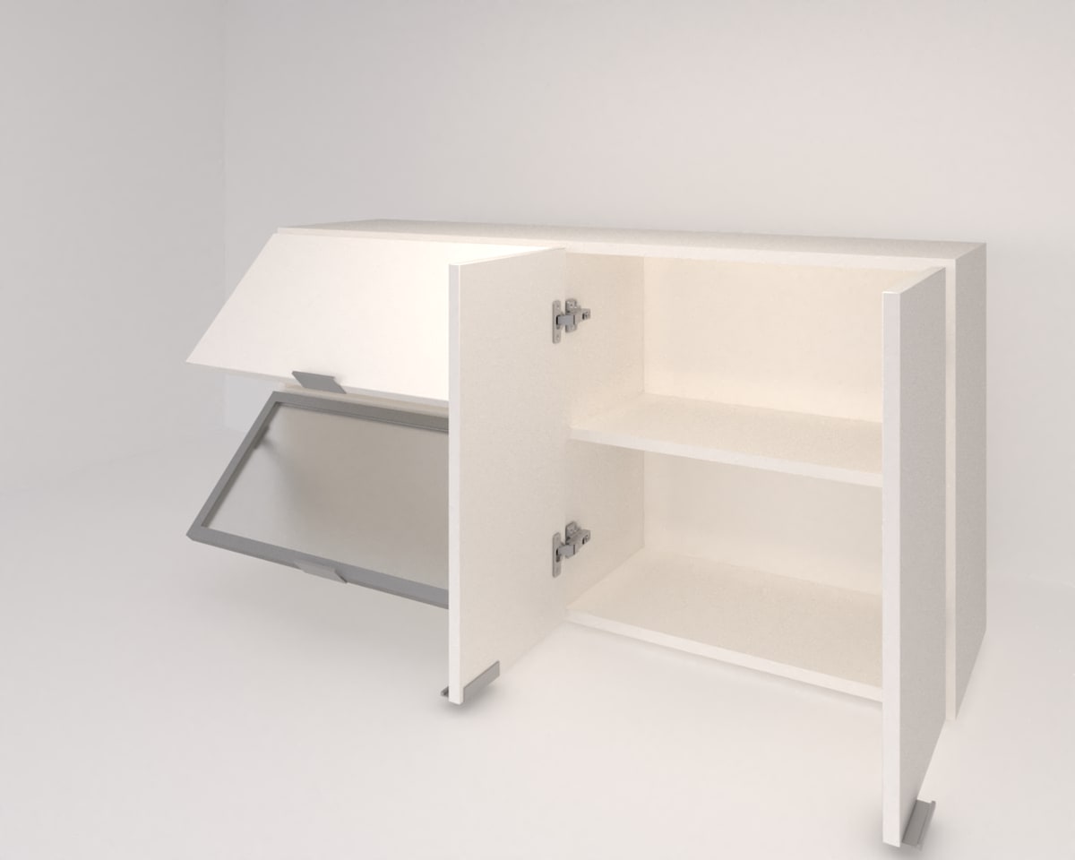 Alacena 120 x 60 vidriada con ALUMINIO