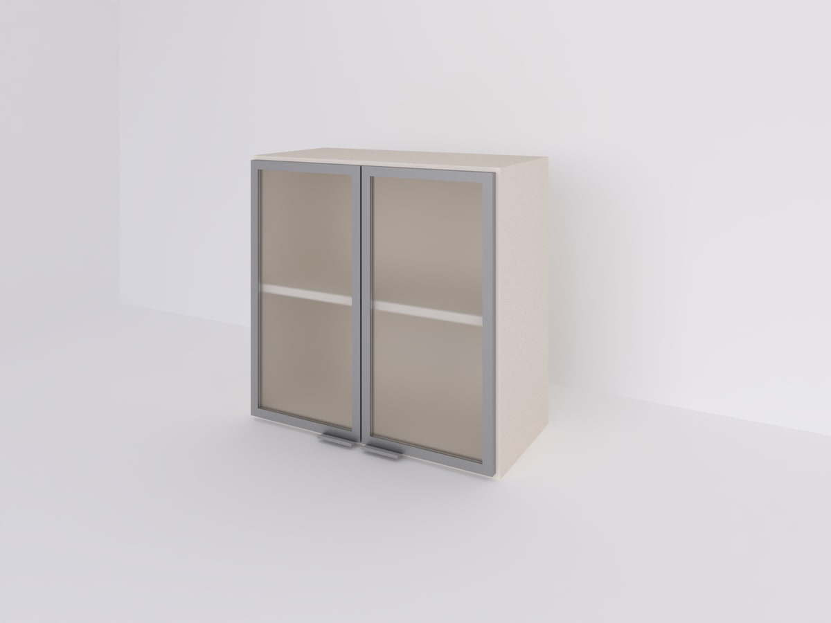 Alacena 60 x 60 dos puertas vidriadas con ALUMINIO