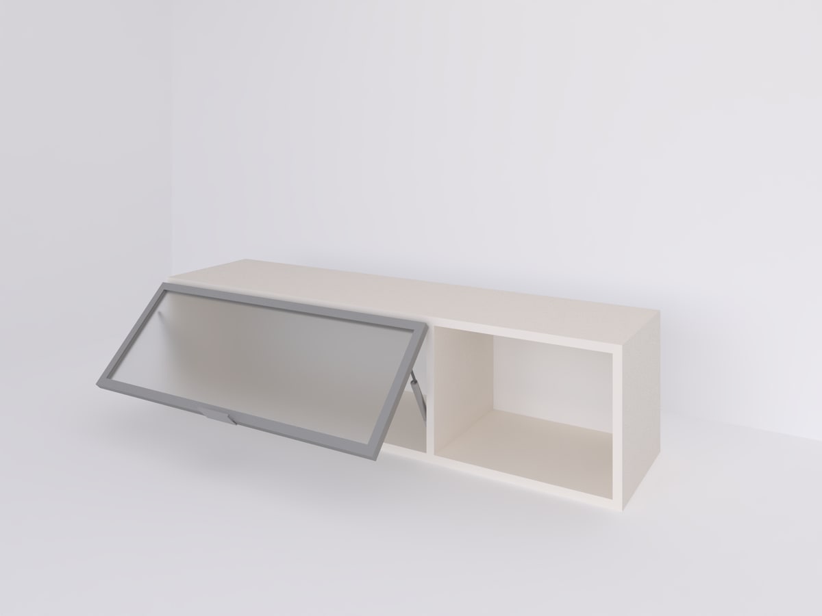Alacena 120 x 30 ALUMINIO con hueco