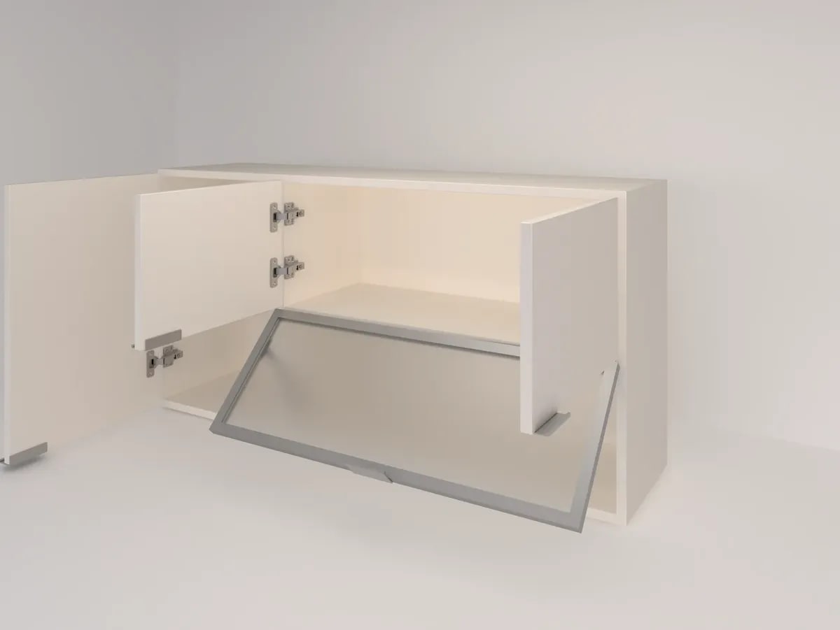 Alacena 120 x 60 vidriada con ALUMINIO