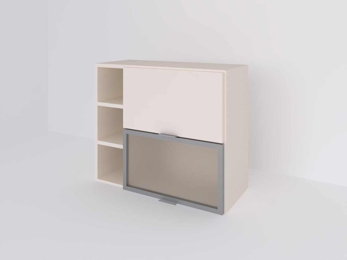 Alacena 70 x 60 vidriada con ALUMINIO