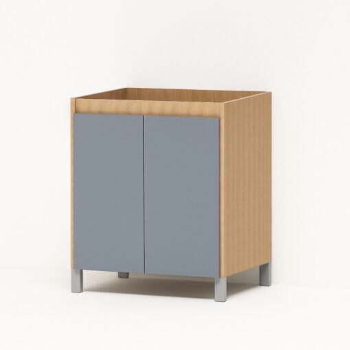 Bajo mesada 80 dos puertas- Gris Basalto y Paraíso