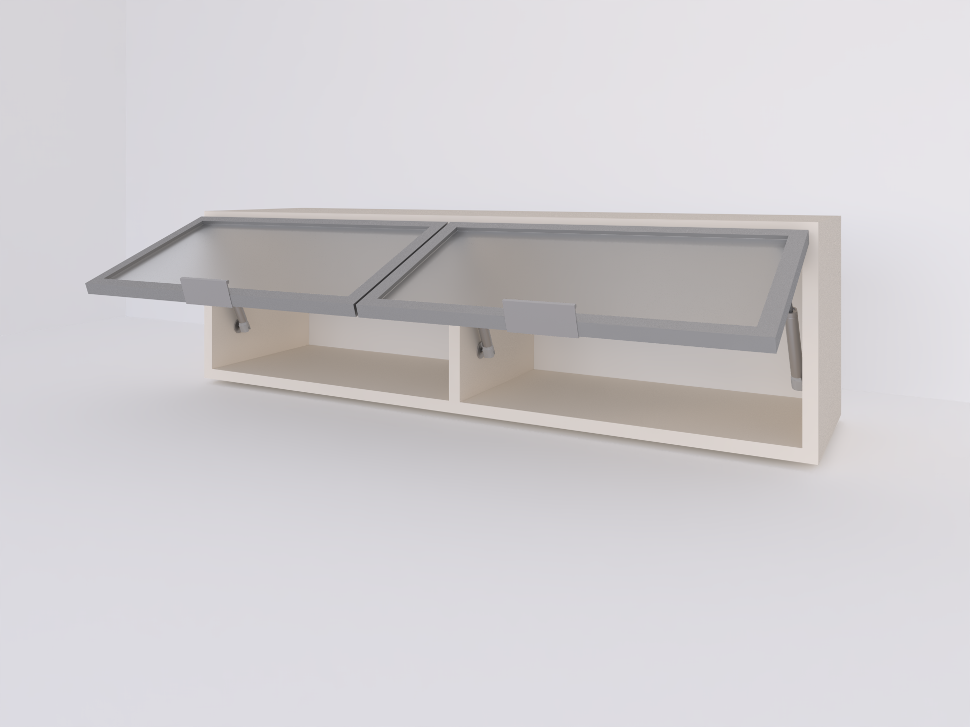 1mt ancho x 30 alto (aluminio dos puertas) ABIERTO
