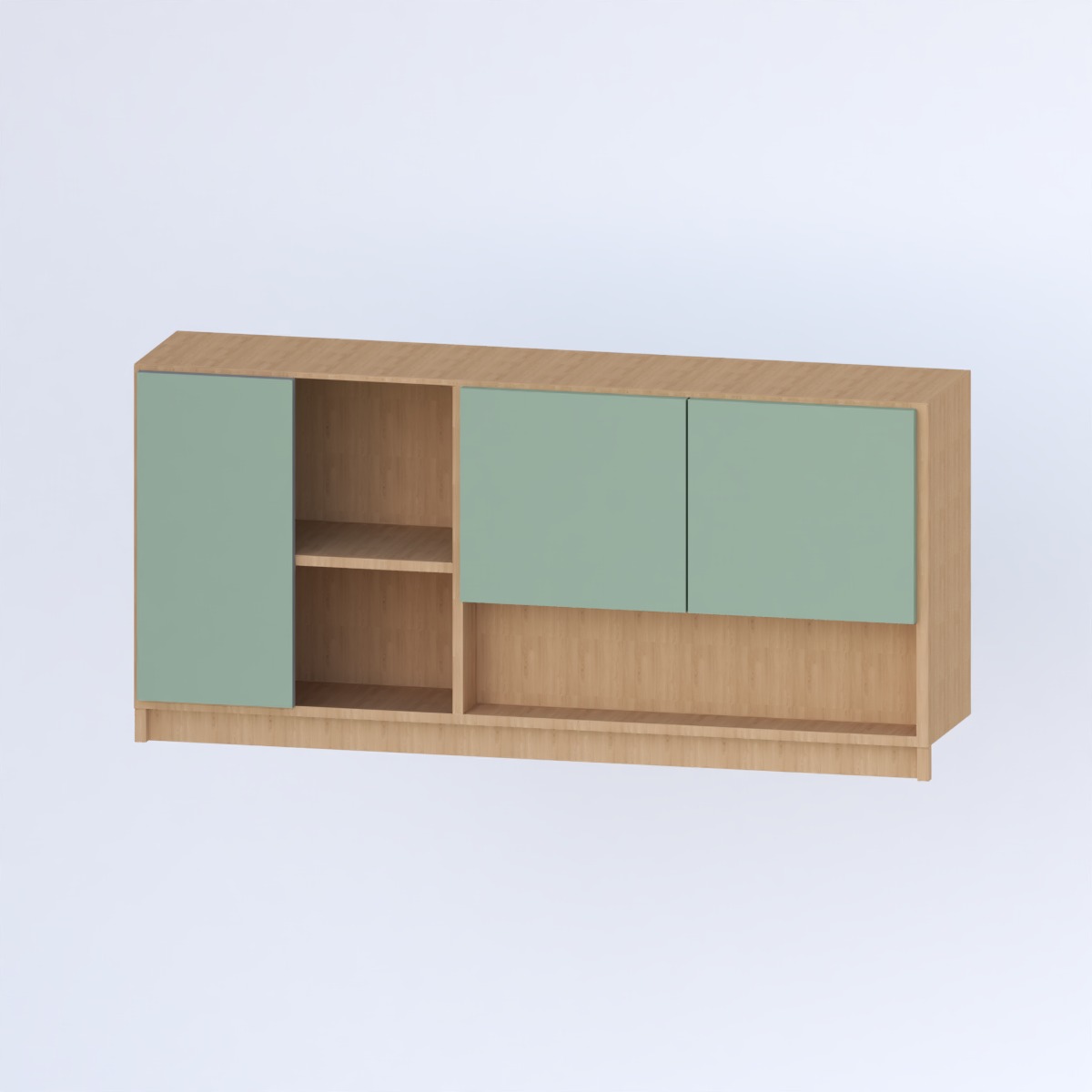 Alacena 140 verde abierta